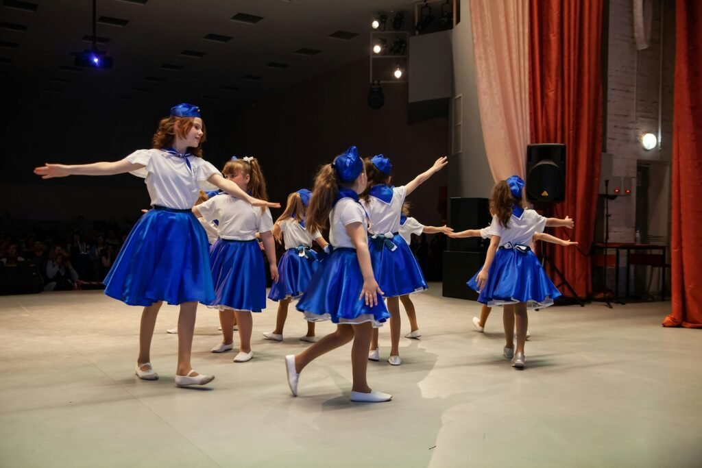a group of girls dancing